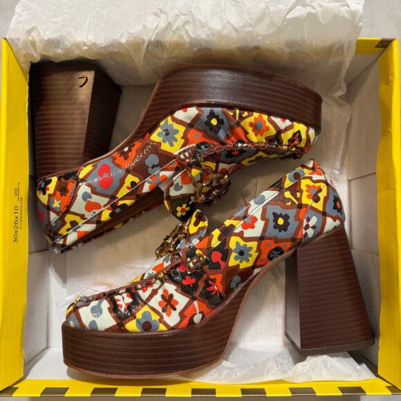 Circus by Sam Edelman Shoes - Circus NY by Sam Edelman Multicolored 60's Susie Platform Block-Heel Loafers- 8
